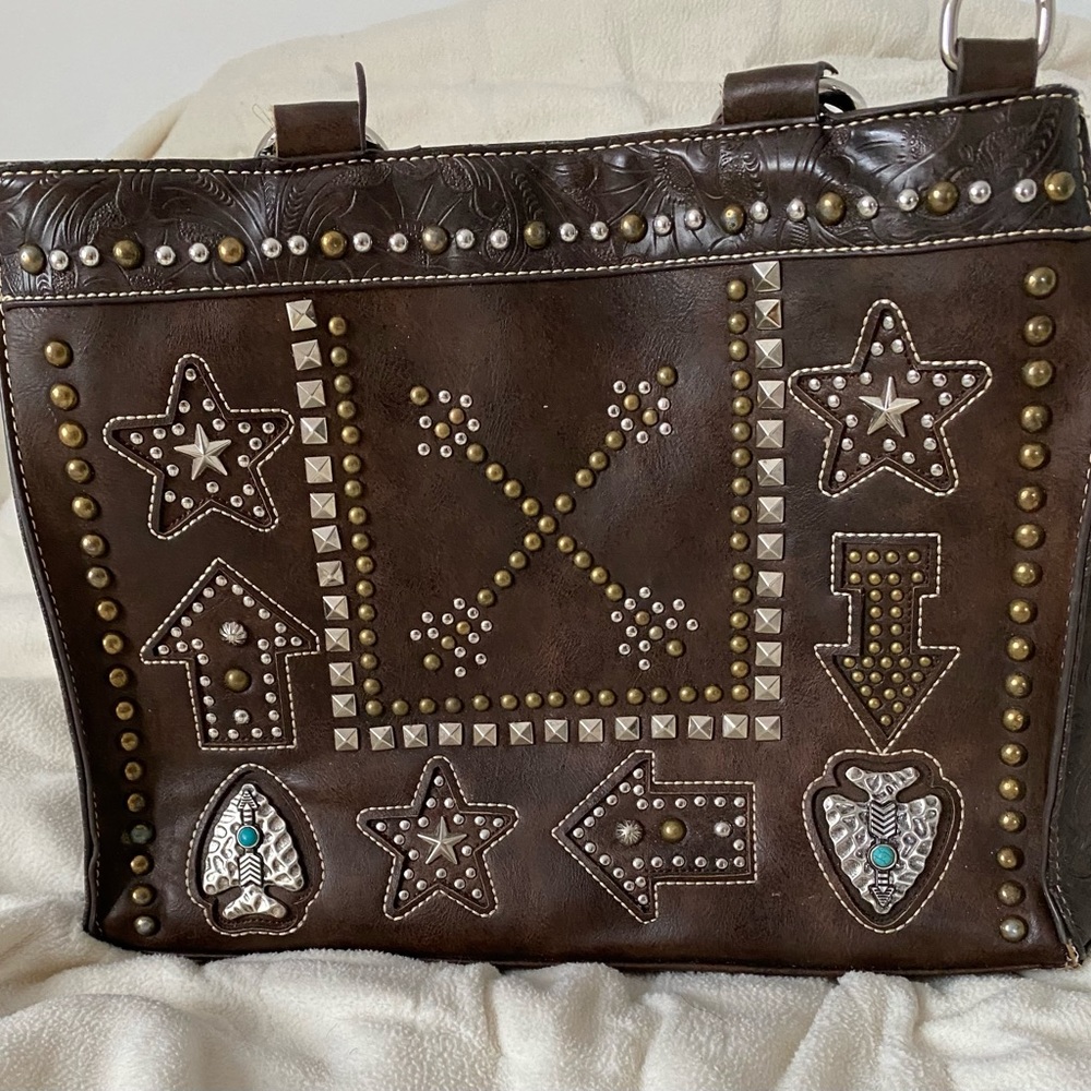 EUC Montana West Brown Leather Purse